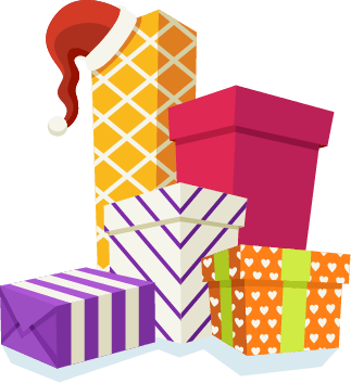 Pile de cadeaux
